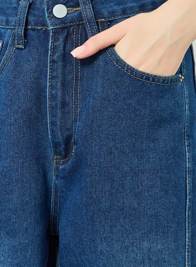 Styli Women Blue High Rise Wide Leg Jeans